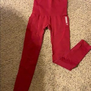 Red Gymshark seamless leggings
